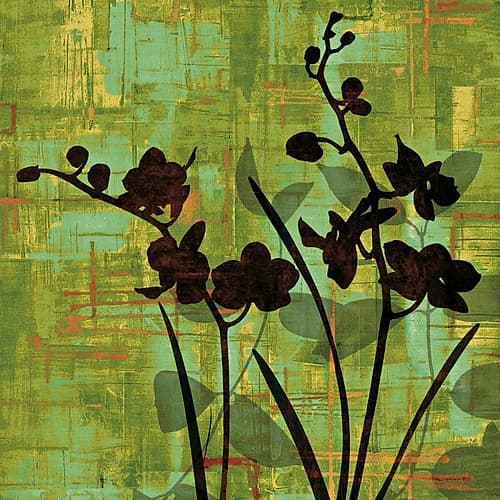 Silhouette on Green Art Print