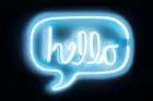 Neon Hello AB Art Print