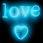 Neon Love Heart AB Art Print