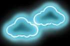Neon Clouds AB Art Print