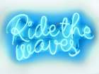 Neon Ride The Waves AW Art Print