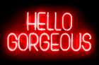 Neon Hello Gorgeous RB Art Print