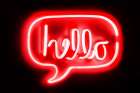 Neon Hello RB Art Print