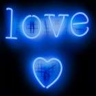 Neon Love Heart BB Art Print