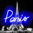 Neon Paris BB Art Print