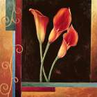 Orange Callas Art Print