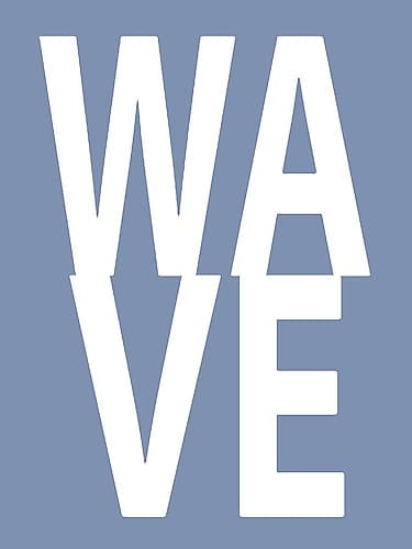 Wave Blue Nature Print