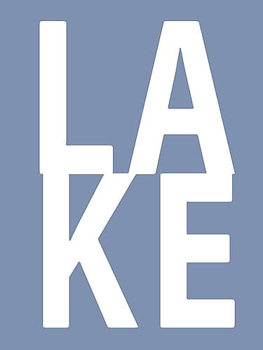 Lake Blue Nature Print