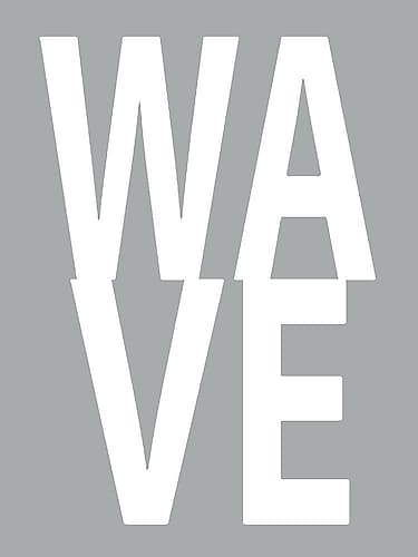 Wave Gray Nature Print