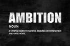 Ambition on Black Art Print