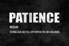 Patience on Black Art Print
