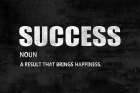 Success on Black Art Print