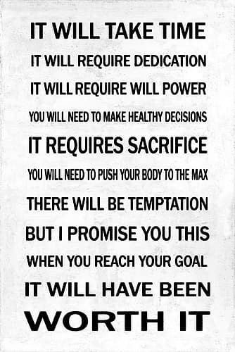 Worth It Inspirational Print