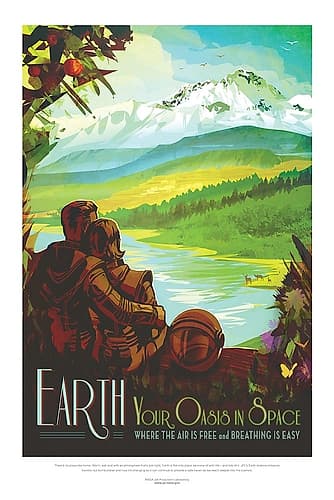 Earth- Your Oasis In Space Art Print
