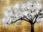Silver Blossoms Botanical Print