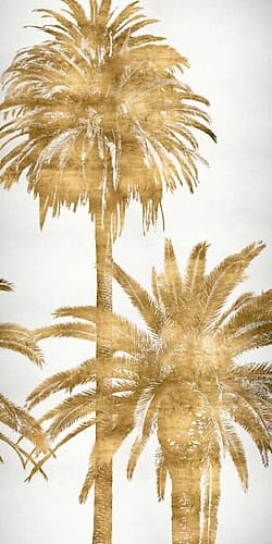 Golden Palms Panel IV Tropical Print