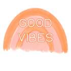 Good Vibes - Orange Art Print