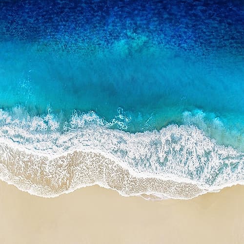 Aqua Ocean Waves I Art Print