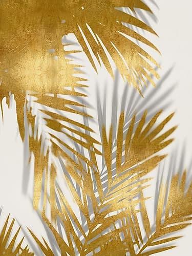 Palm Shadows Gold II Art Print by Melonie Miller