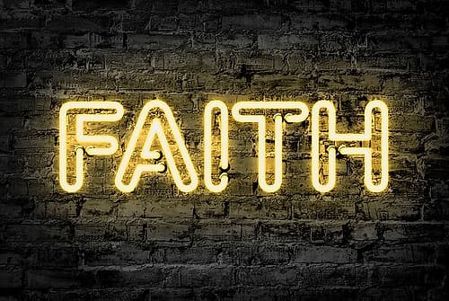 Neon Faith Fashion Print