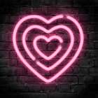 Neon Hearts Art Print