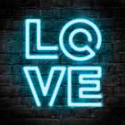 Neon Love Blue Art Print