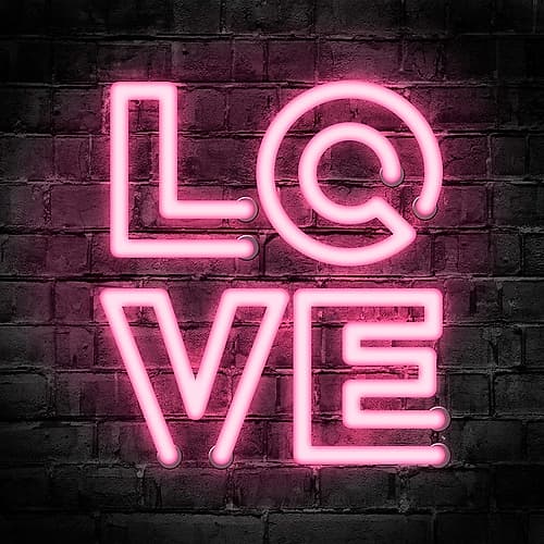 Neon Love Pink Fashion Print