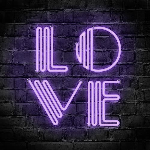Love Purple Fashion Print