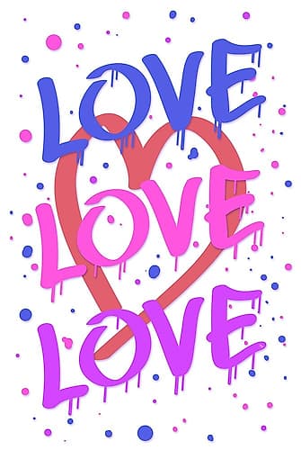 Graffiti Love I Art Print