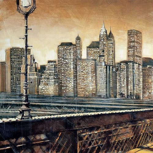 Manhattan Sunset I Architecture Print