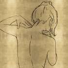 Female Figure Gold II Art Print