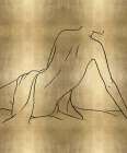 Female Figure Gold IV Art Print