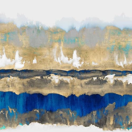 Gradations in Blue and Gold Art Print