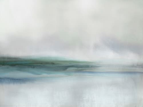 Stillness in Aqua I Art Print