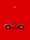 Ferrari Dino 246GT 69 Red Art Print