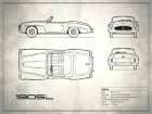 Mercedes 190-SL White Art Print
