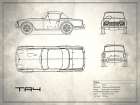 Triumph TR4 White Art Print