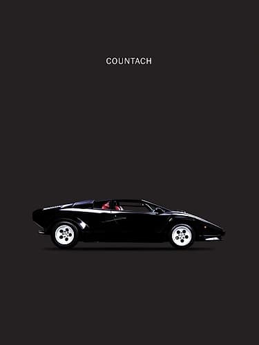 Lamborghini Countach 1984 Games and Sports Print