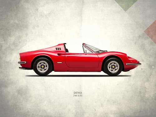 Ferrari Dino 246GTS 1973 Games and Sports Print