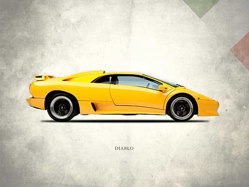 Lamborghini Diablo 1988 Games and Sports Print