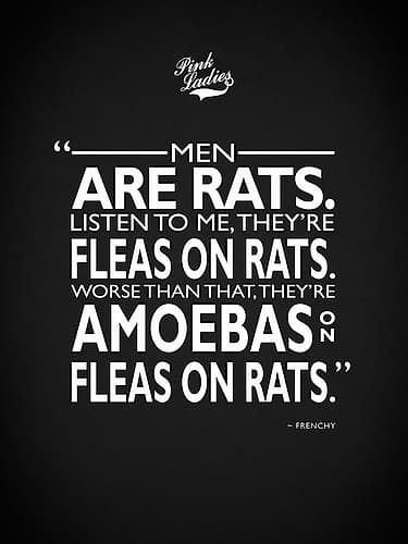 Grease Men Are Rats Word Art Print