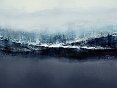 Ascending Blue Art Print by Jake Messina
