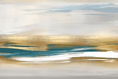 Gold Rush Teal I Art Print
