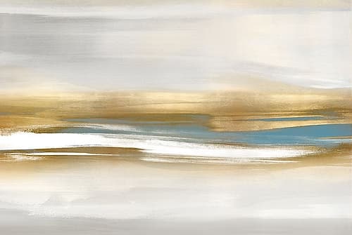 Highlight Gold and Teal I Art Print