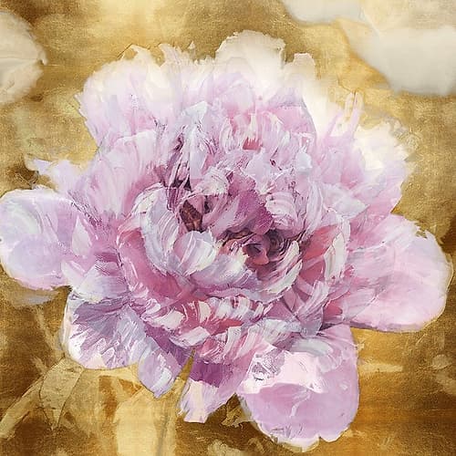 Solo Pink on Gold I Art Print