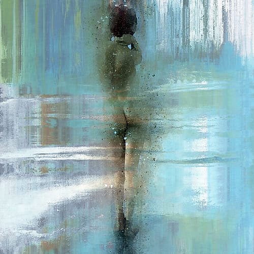 Walk Along the Shore Art abstrait reproduction