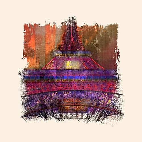 Eiffel Madness I Art abstrait reproduction