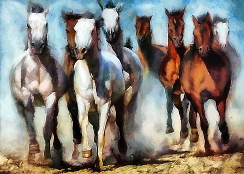 Running Herd III Animaux reproduction
