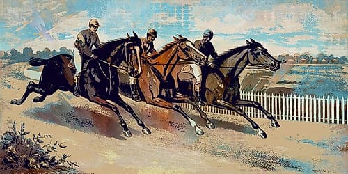 To the Finish Line Art Print