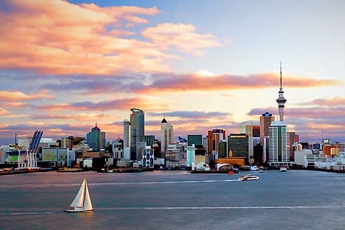 Aukland Sunset Landscape Print